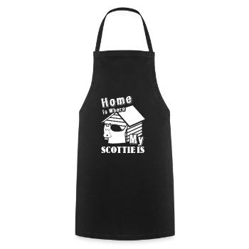 Home Is Where My Scottie Dog Is - Cooking Apron - black - Front - AI Model Male 185 dark (185cm)