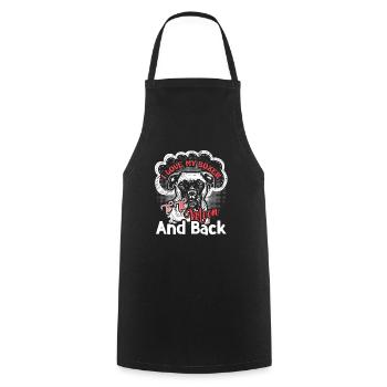I Love My Boxer To The Moon And Back - Cooking Apron - black - Front - AI Model Male 185 dark (185cm)