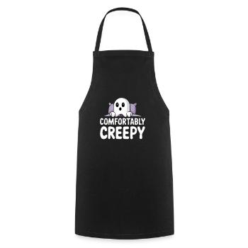 Cozy, Horror, Aesthetics, Spooky, Cozy - Cooking Apron - black - Front - AI Model Male 185 dark (185cm)