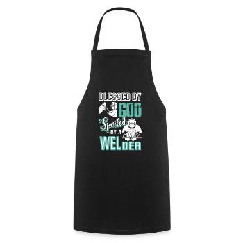 Welder Spoiled By A Welder - Cooking Apron - black - Front - AI Model Male 185 dark (185cm)