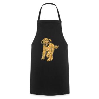 Labradoodle Geometric - Cooking Apron - black - Front - AI Model Male 185 dark (185cm)