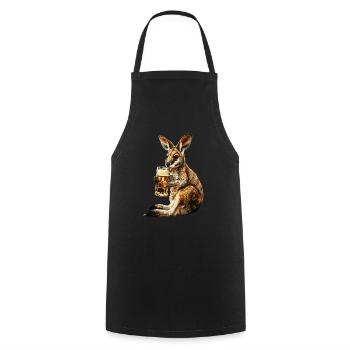 Wallaby Bier - Kochschürze - Schwarz - Vorne - AI Model Male 185 dark (185cm)