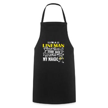 Lineman I Am A Lineman - Cooking Apron - black - Front - AI Model Male 185 dark (185cm)
