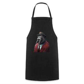 Walross - Kochschürze - Schwarz - Vorne - AI Model Male 185 dark (185cm)