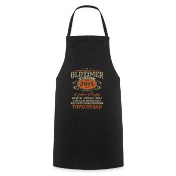 Vintage Model 2015 Vintage Birthday Gift - Cooking Apron - black - Front - AI Model Male 185 dark (185cm)