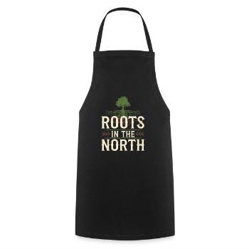 Scandinavian Aesthetics, Nordic - Cooking Apron - black - Front - AI Model Male 185 dark (185cm)