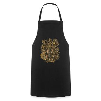 Mandolin Geometric - Cooking Apron - black - Front - AI Model Male 185 dark (185cm)