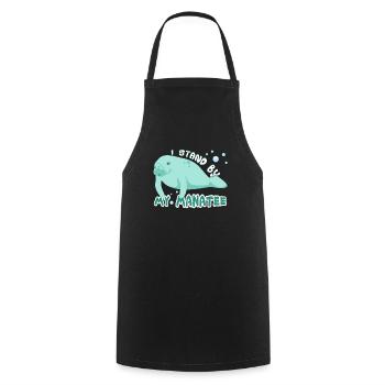 Manatee Stand By My Manatee - Cooking Apron - black - Front - AI Model Male 185 dark (185cm)