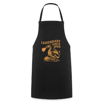 Legendary Since 1965 Birthday Dragon Fantasy - Cooking Apron - black - Front - AI Model Male 185 dark (185cm)