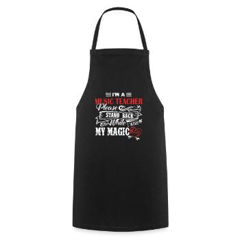 Music Teacher I am A Music Teacher - Cooking Apron - black - Front - AI Model Male 185 dark (185cm)