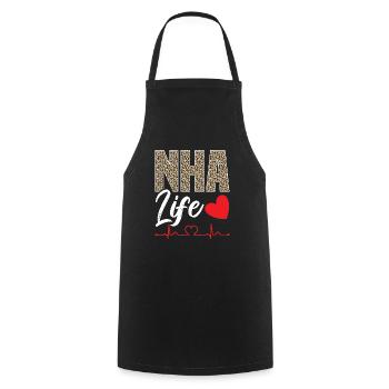 Life as a nursing home administrator - Cooking Apron - black - Front - AI Model Male 185 dark (185cm)