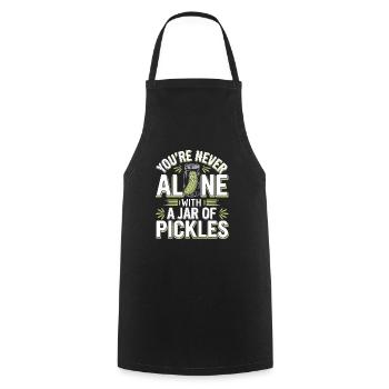 Amateurs de cornichons Humour Blagues dill-ightful Nourriture drôle - Tablier de cuisine - noir - Devant - AI Model Male 185 dark (185cm)