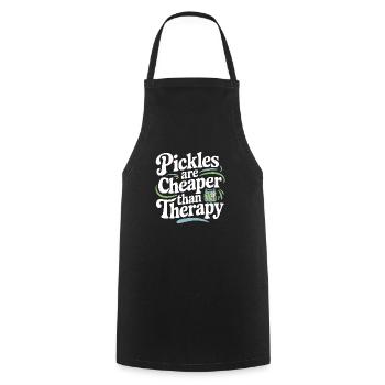 Pickle Lovers Humor Dill-ightful Jokes Funny Food - Kochschürze - Schwarz - Vorne - AI Model Male 185 dark (185cm)