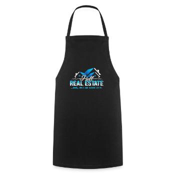 Real Estate Agent I Sell Real Estate - Cooking Apron - black - Front - AI Model Male 185 dark (185cm)