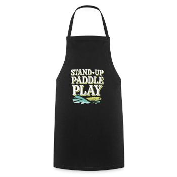 Paddleboarding SUP adventures, water sports in the - Cooking Apron - black - Front - AI Model Male 185 dark (185cm)