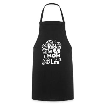 Rockin The Mom Life Funny Mother's Day - Cooking Apron - black - Front - AI Model Male 185 dark (185cm)