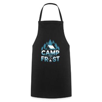 Winter Camper Snow Camping Adventure - Cooking Apron - black - Front - AI Model Male 185 dark (185cm)