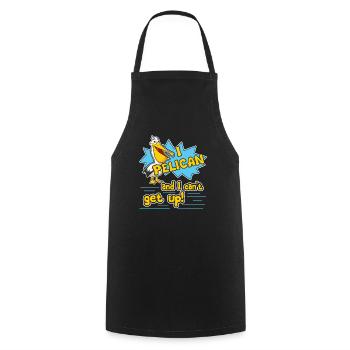 Pelican I Pelican And Can't Get Up - Cooking Apron - black - Front - AI Model Male 185 dark (185cm)