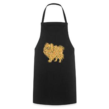 Pomeranian Geometric Tee - Cooking Apron - black - Front - AI Model Male 185 dark (185cm)