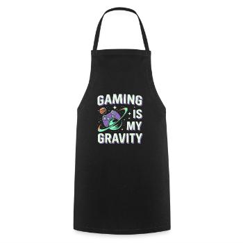 Space-themed players Cosmic Gaming Sci-fi - Cooking Apron - black - Front - AI Model Male 185 dark (185cm)