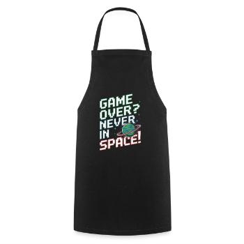 Space-themed players Cosmic Gaming Sci-fi - Cooking Apron - black - Front - AI Model Male 185 dark (185cm)