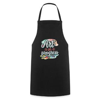 Creative Hobby For Beginners In The - Cooking Apron - black - Front - AI Model Male 185 dark (185cm)