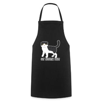 Got Scottish Fold Cat - Cooking Apron - black - Front - AI Model Male 185 dark (185cm)