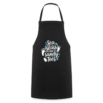 Sea Glass Hunters Collect Marine Treasures - Cooking Apron - black - Front - AI Model Male 185 dark (185cm)