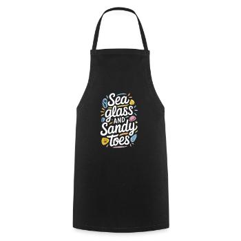 Sea Glass Hunters Collect Marine Treasures - Cooking Apron - black - Front - AI Model Male 185 dark (185cm)