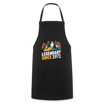 Legendary Since 1971 Vintage Mountain Retro Mountains - Cooking Apron - black - Front - AI Model Male 185 dark (185cm)