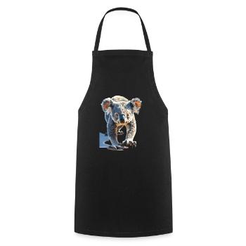 Koala - Kochschürze - Schwarz - Vorne - AI Model Male 185 dark (185cm)