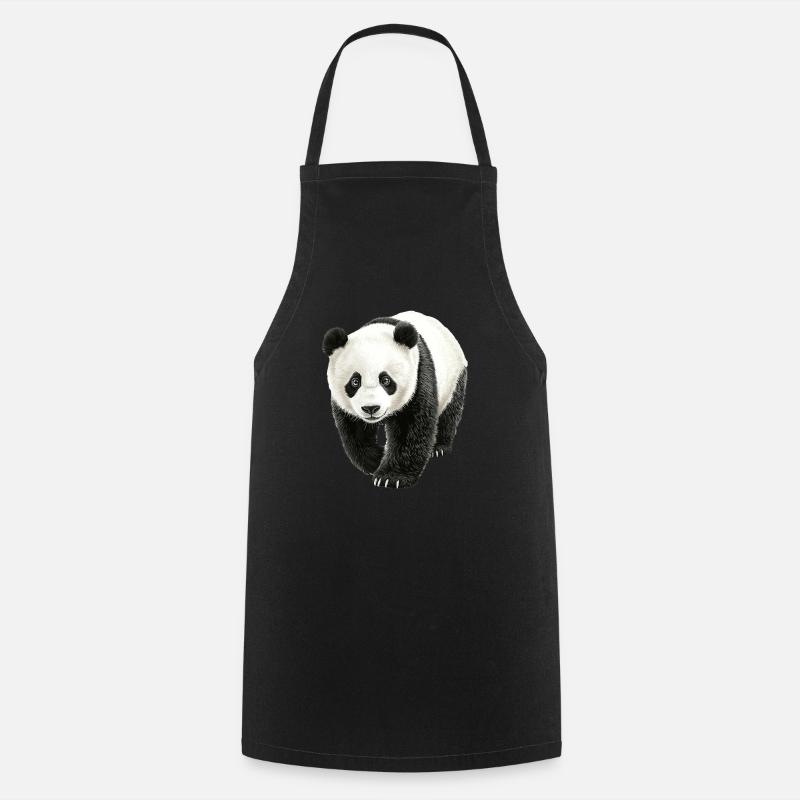 Panda - Kochschürze - Schwarz