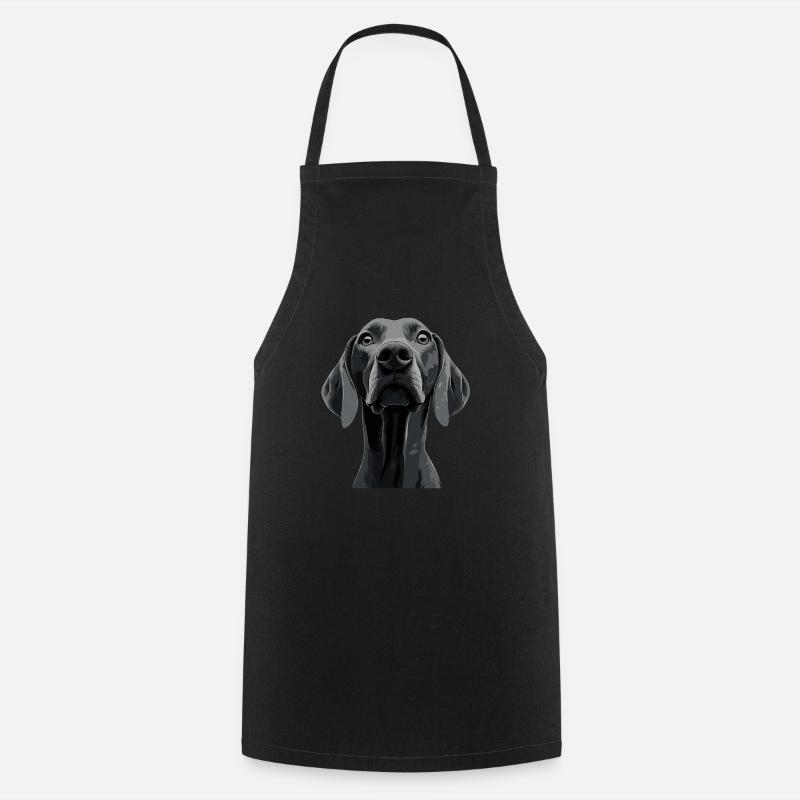 Weimaraner - Kochschürze - Schwarz