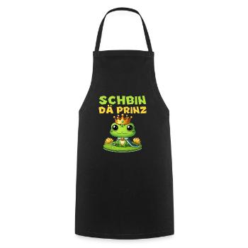 Karneval Kostüm SCHBIN DÄ PRINZ Lustiges - Kochschürze - Schwarz - Vorne - AI Model Male 185 dark (185cm)