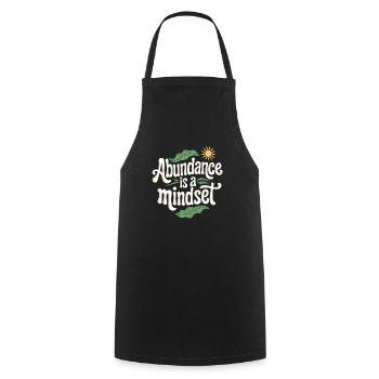 Abundance is a state of mind Quote - Cooking Apron - black - Front - AI Model Male 185 dark (185cm)