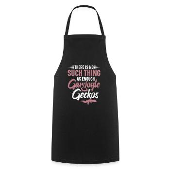 There are not enough gargoyle geckos - Cooking Apron - black - Front - AI Model Male 185 dark (185cm)