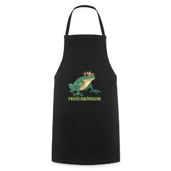 Karneval FROSCHKÖNIGIN Lustiges Frosch Kostüm - Kochschürze - Schwarz - Vorne - AI Model Male 185 dark (185cm)