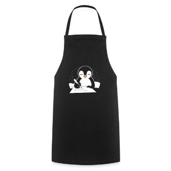 Penguin, Writer, Author, Creative - Cooking Apron - black - Front - AI Model Male 185 dark (185cm)