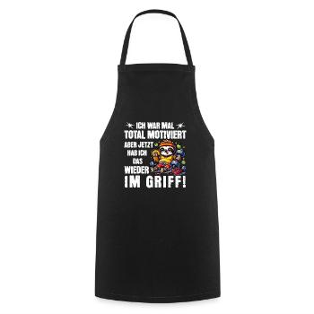 Sloth stays lazy I used to be totally motivated - Cooking Apron - black - Front - AI Model Male 185 dark (185cm)