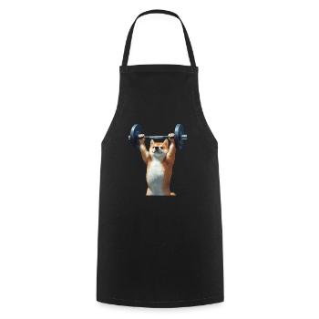 Shiba Inu - Kochschürze - Schwarz - Vorne - AI Model Male 185 dark (185cm)