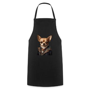 Chihuahua - Kochschürze - Schwarz - Vorne - AI Model Male 185 dark (185cm)