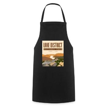 Parc national du Lake District – Angleterre - Tablier de cuisine - noir - Devant - AI Model Male 185 dark (185cm)