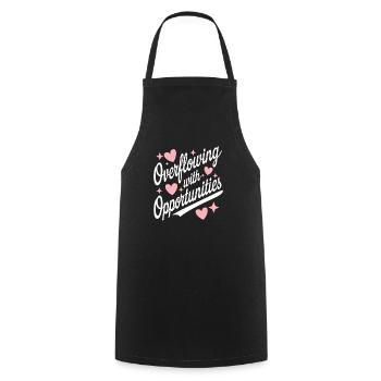 Abundance of Possibilities Manifest Quote - Cooking Apron - black - Front - AI Model Male 185 dark (185cm)