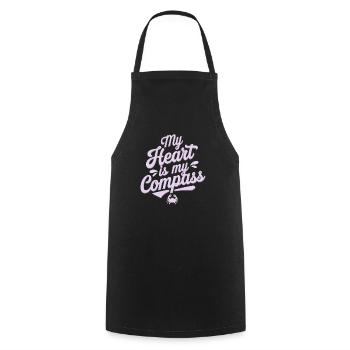 Cancer Zodiac Sign: My Heart Is My Compass - Cooking Apron - black - Front - AI Model Male 185 dark (185cm)