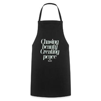 Libra Zodiac Sign: Seeking Beauty, Peace - Cooking Apron - black - Front - AI Model Male 185 dark (185cm)