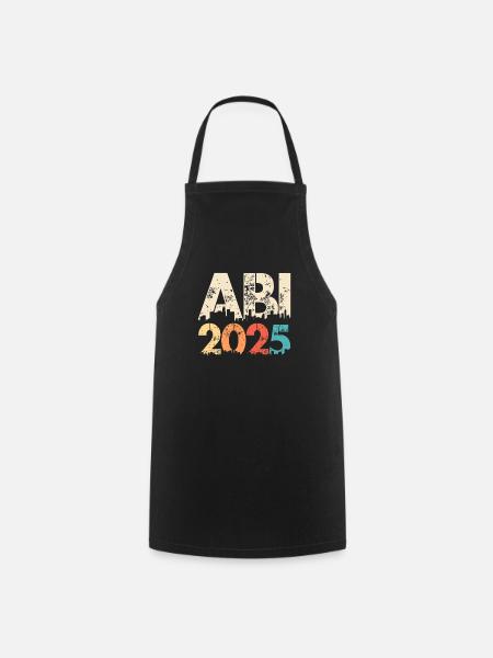 ABI 2025 Abitur Abschluss Lustiges Abiturienten - Kochschürze - Schwarz