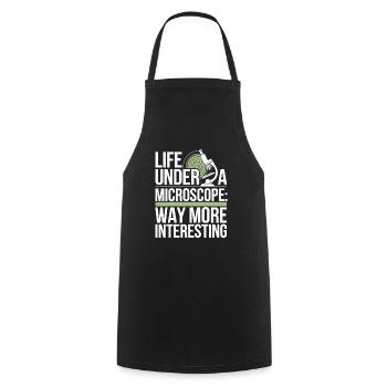 Microscope Enthusiast Lab Technician Science - Cooking Apron - black - Front - AI Model Male 185 dark (185cm)