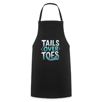 Mermaid Underwater Performer Mermaid - Cooking Apron - black - Front - AI Model Male 185 dark (185cm)