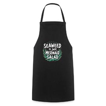 Mermaid Underwater Performer Mermaid - Cooking Apron - black - Front - AI Model Male 185 dark (185cm)