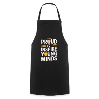 Fiers d’inspirer les jeunes esprits Enseignants - Tablier de cuisine - noir - Devant - AI Model Male 185 dark (185cm)